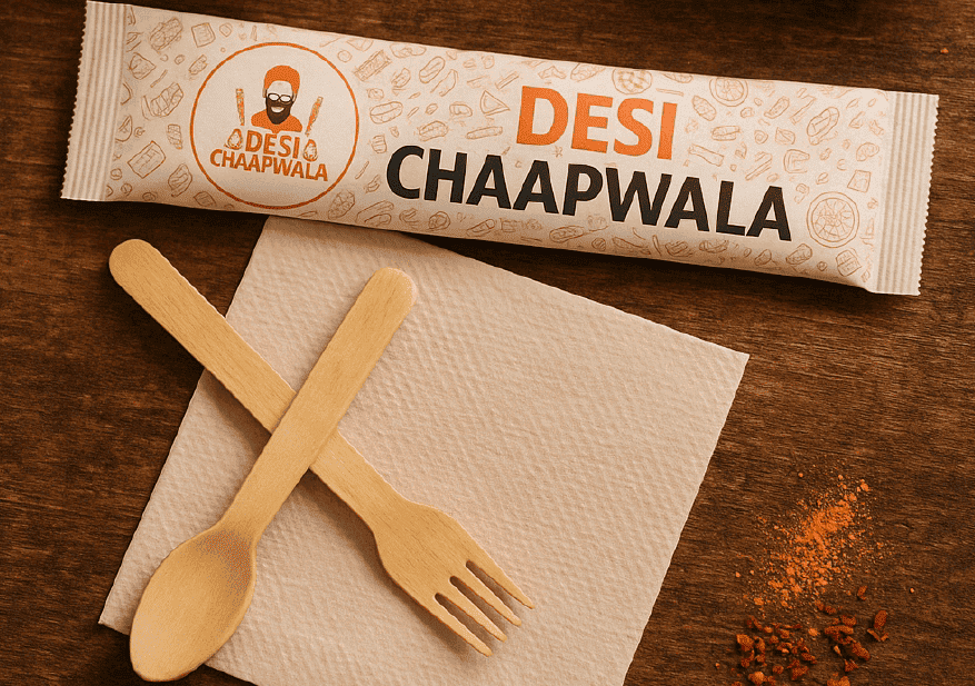 140mm Printed Cutlery Kit