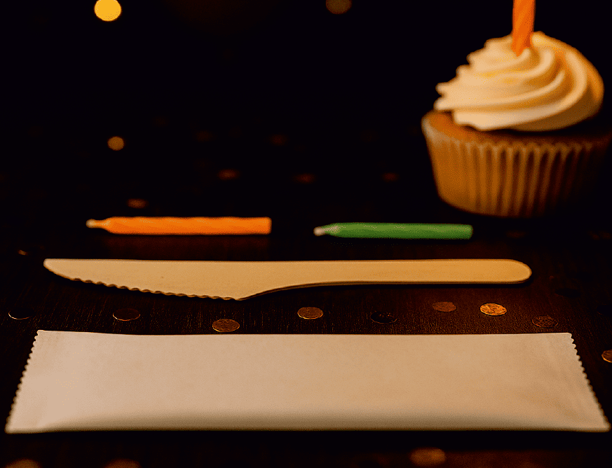 165mm Non Printed Cake Cutlery Kit