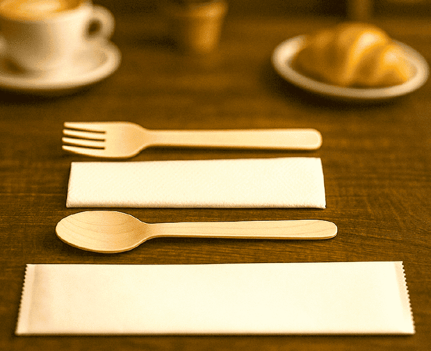 140mm Non Printed Cutlery Kit